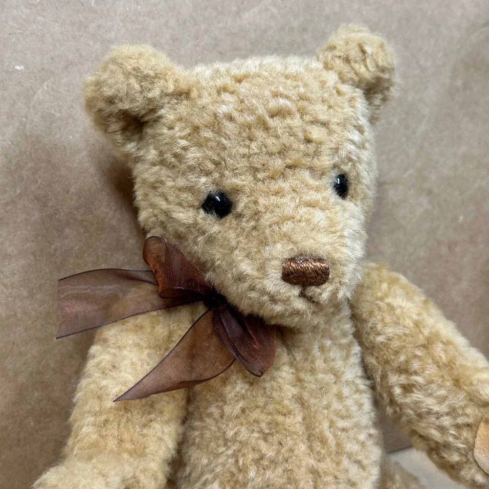 Gund Gundy 2001 Plush Bear Unisex Small Tan Brown Ribbon Vintage Excellent